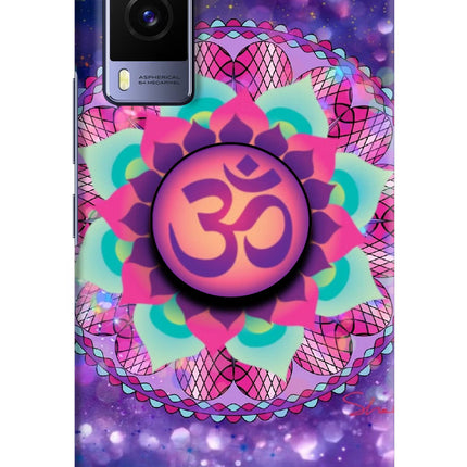 Om Purple Vivo V21E 5G Pop Case by Casekaro