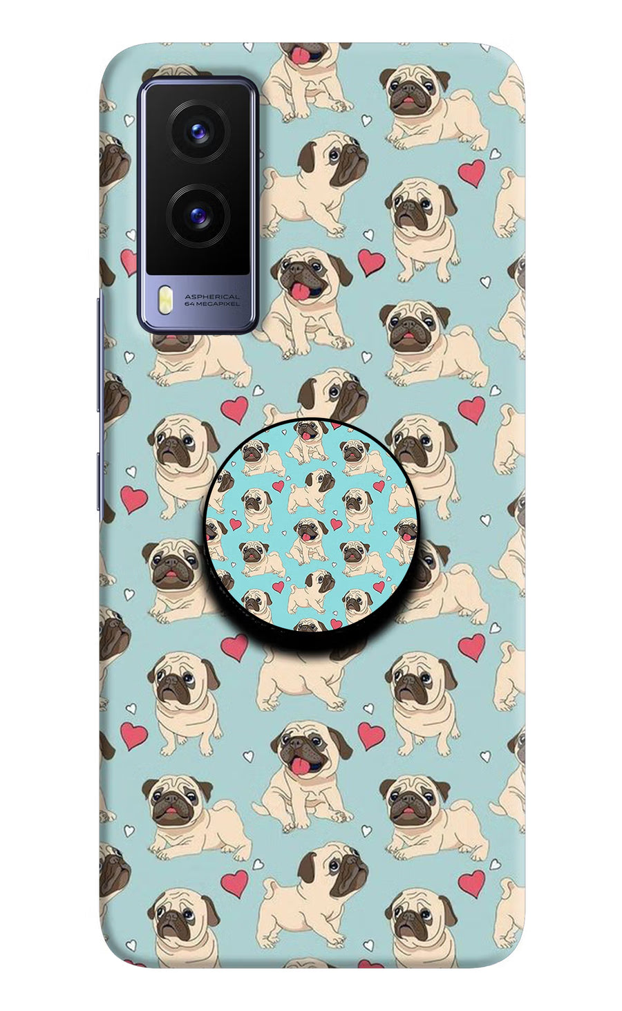 Pug Dog Vivo V21E 5G Pop Case, Hard case