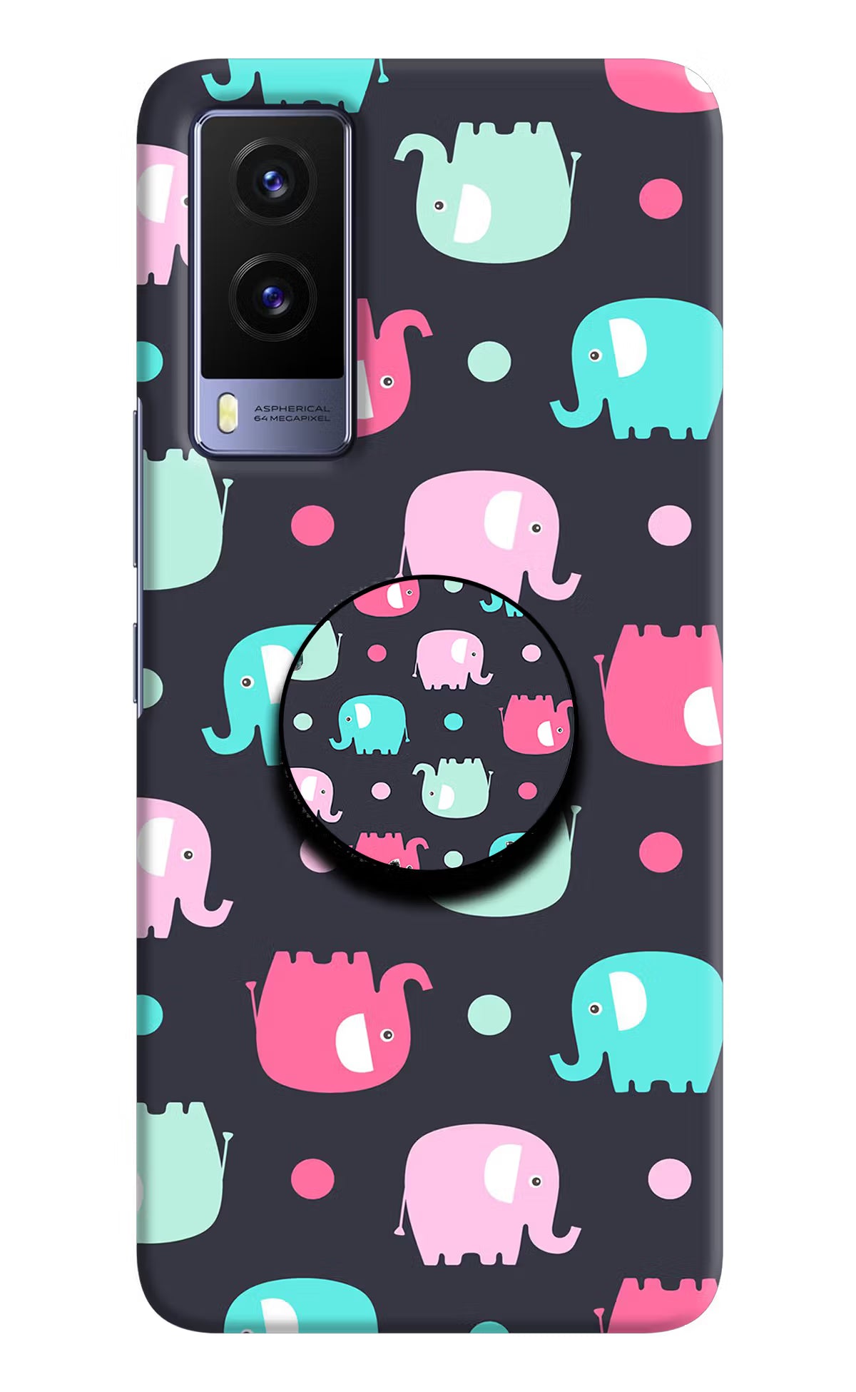 Baby Elephants Vivo V21E 5G Pop Case by Casekaro