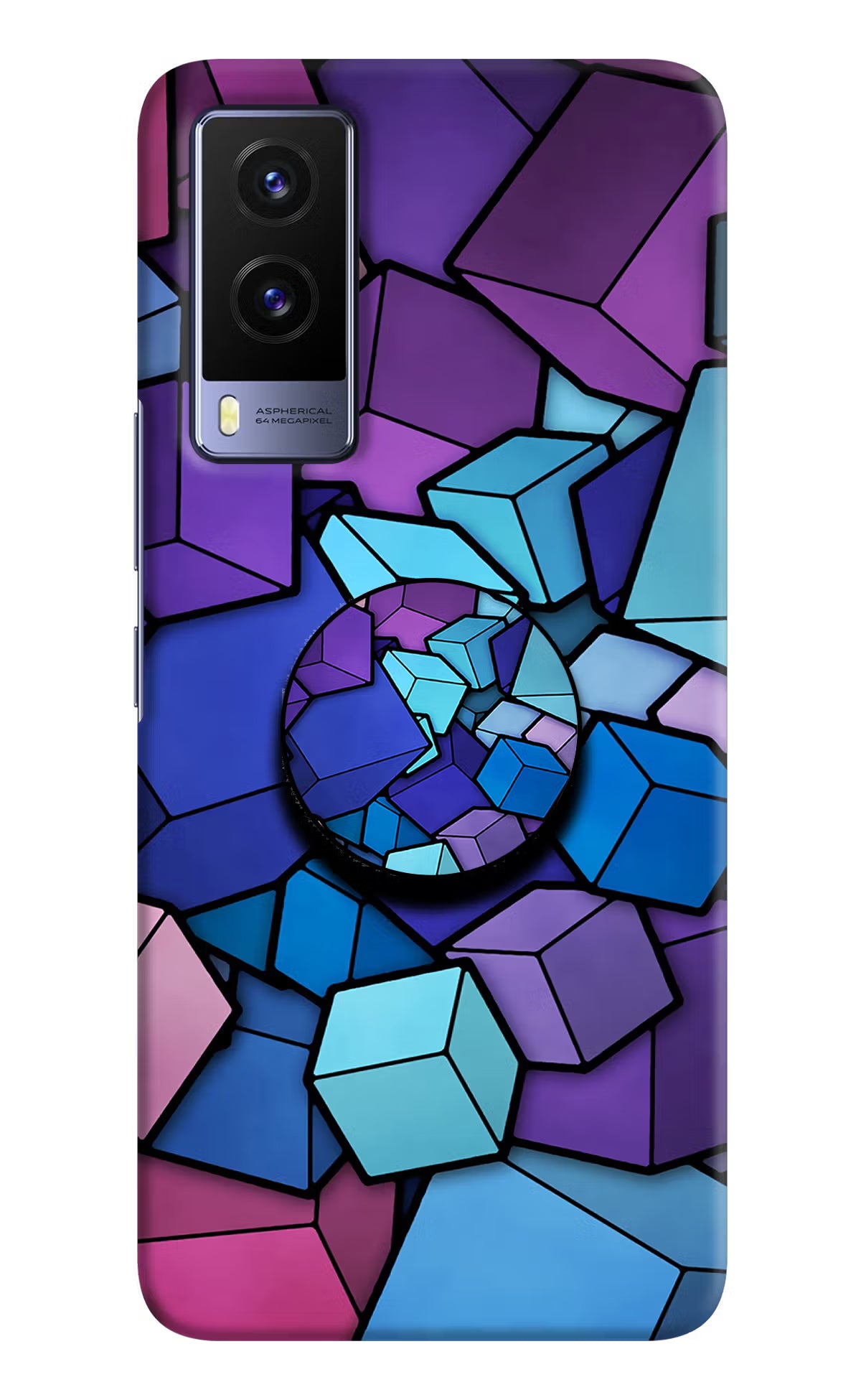 Cubic Abstract Vivo V21E 5G Pop Case by Casekaro