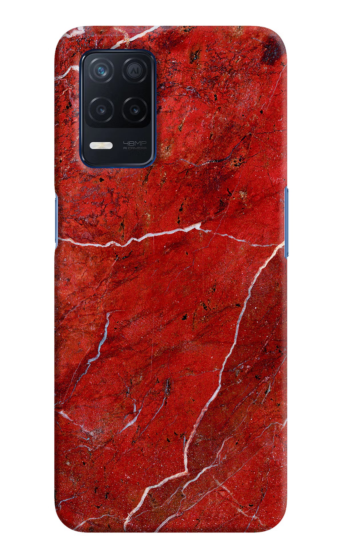 Red Marble Design Realme Narzo 30 5G Hard Case Back Cover by Casekaro