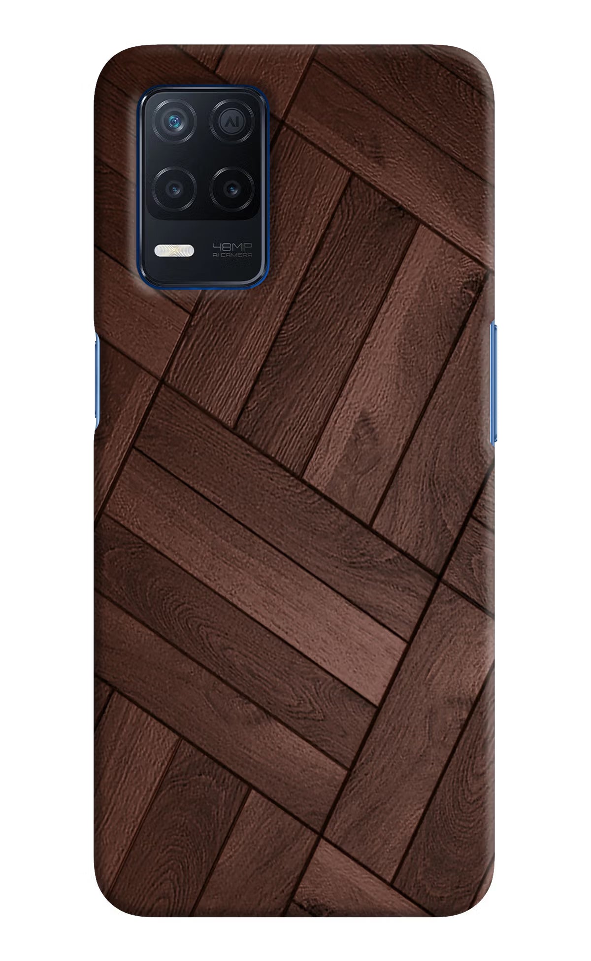 Wooden Texture Design Realme Narzo 30 5G Hard Case Back Cover by Casekaro