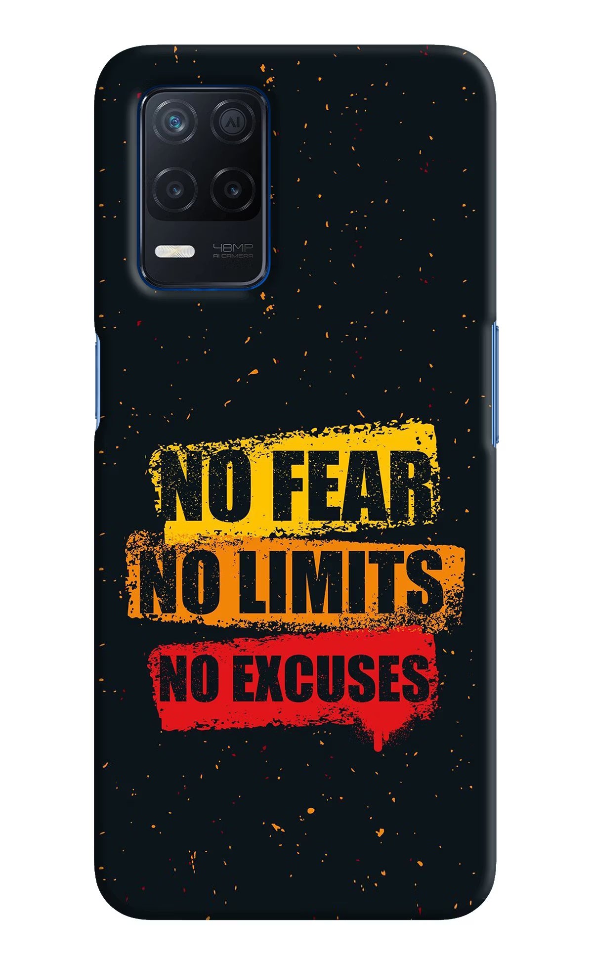 No Fear No Limits No Excuse Realme Narzo 30 5G Hard Case Back Cover by Casekaro