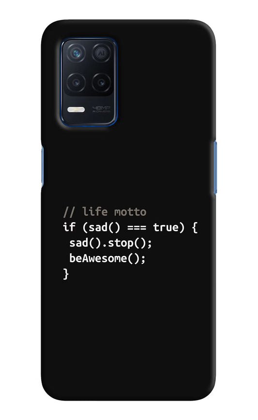 Life Motto Code Realme Narzo 30 5G Hard Case Back Cover by Casekaro