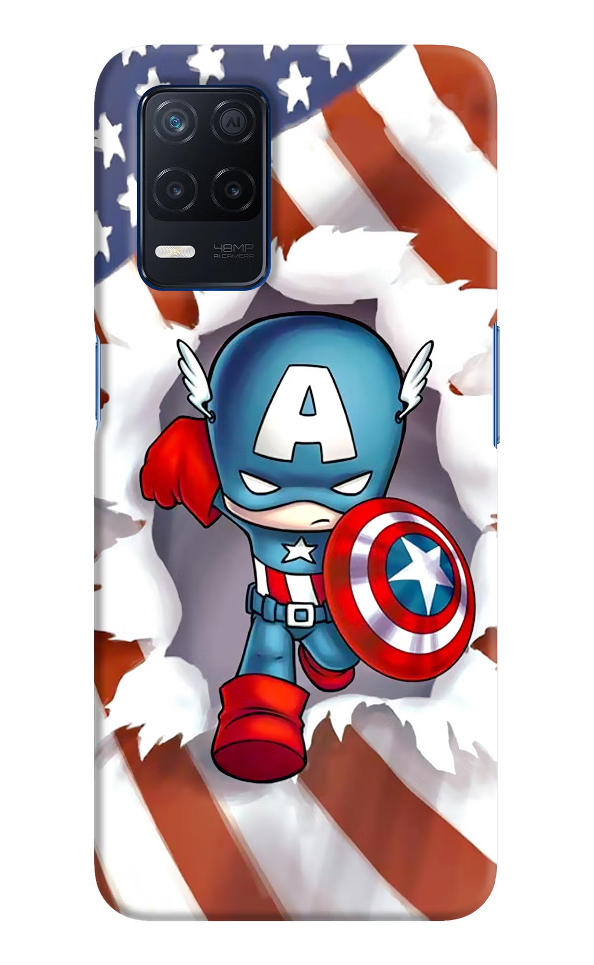 Captain America Realme Narzo 30 5G Hard Case Back Cover by Casekaro