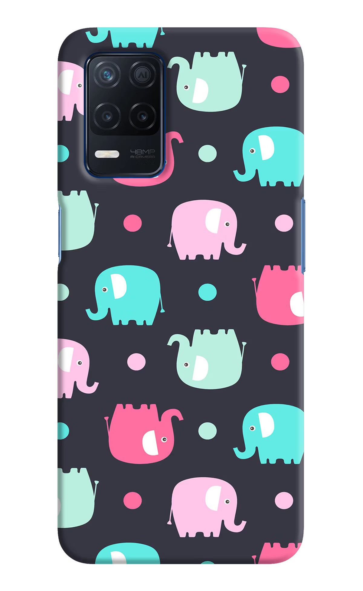 Elephants Realme Narzo 30 5G Hard Case Back Cover by Casekaro