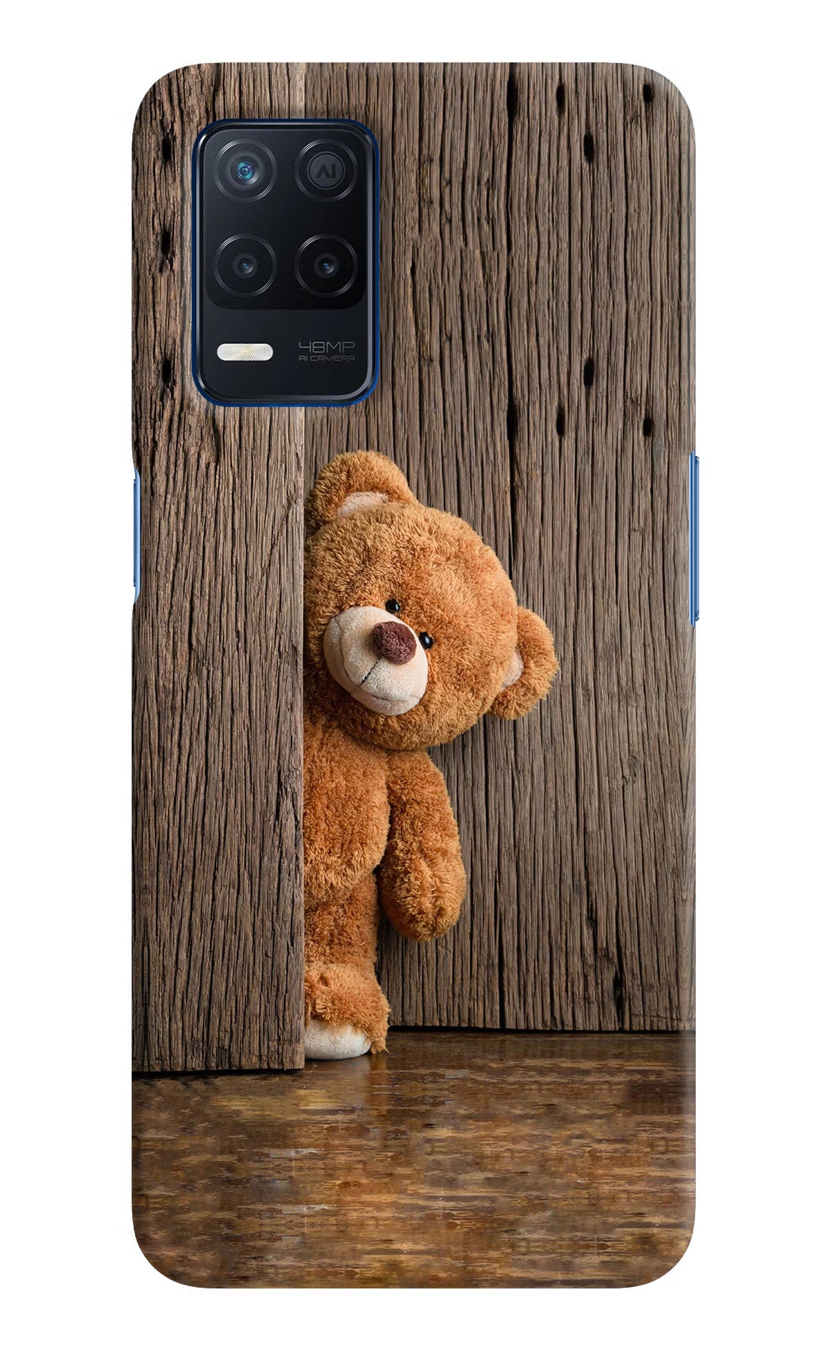Teddy Wooden Realme Narzo 30 5G Hard Case Back Cover by Casekaro