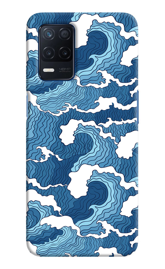 Blue Waves Realme Narzo 30 5G Hard Case Back Cover by Casekaro