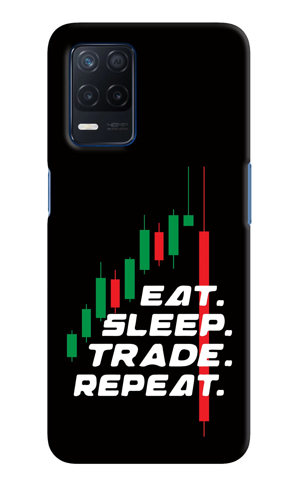 Eat Sleep Trade Repeat Realme Narzo 30 5G Hard Case Back Cover by Casekaro