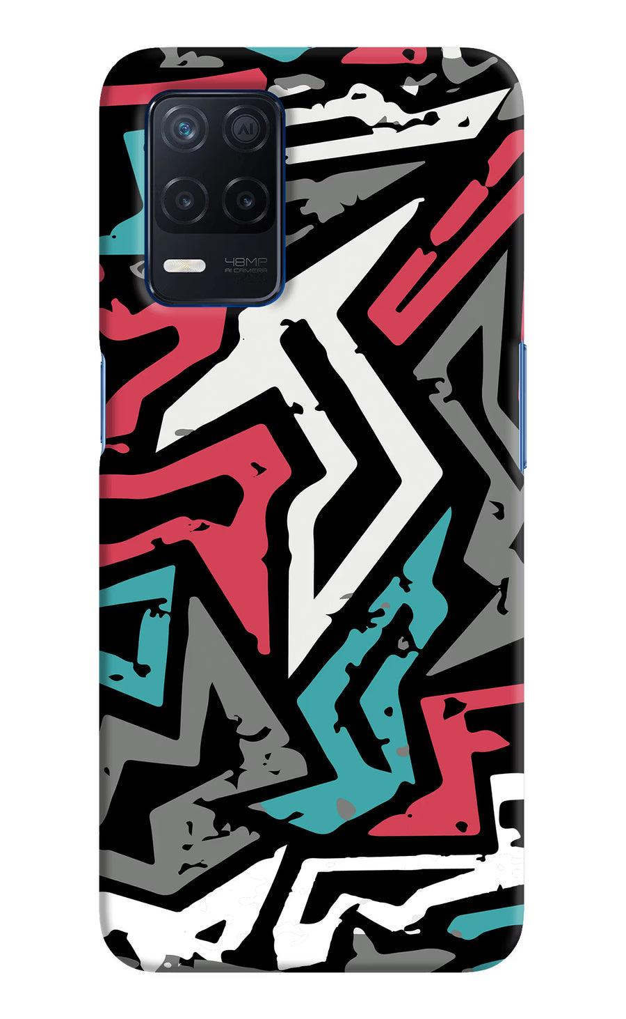 Geometric Graffiti Realme Narzo 30 5G Back Cover, Hard case