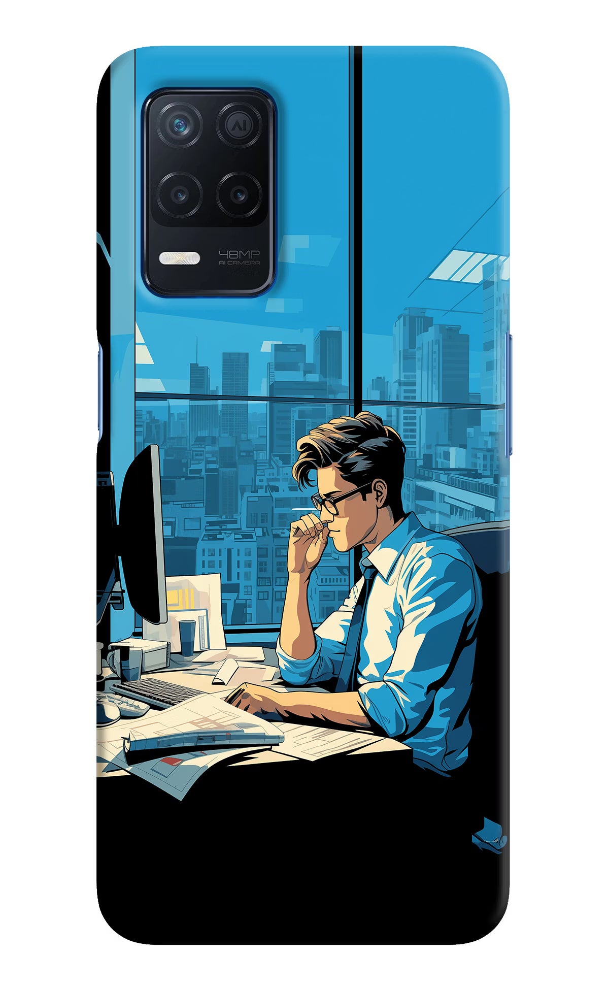 Focused Hustler (AI Generated) Realme Narzo 30 5G Hard Case Back Cover by Casekaro