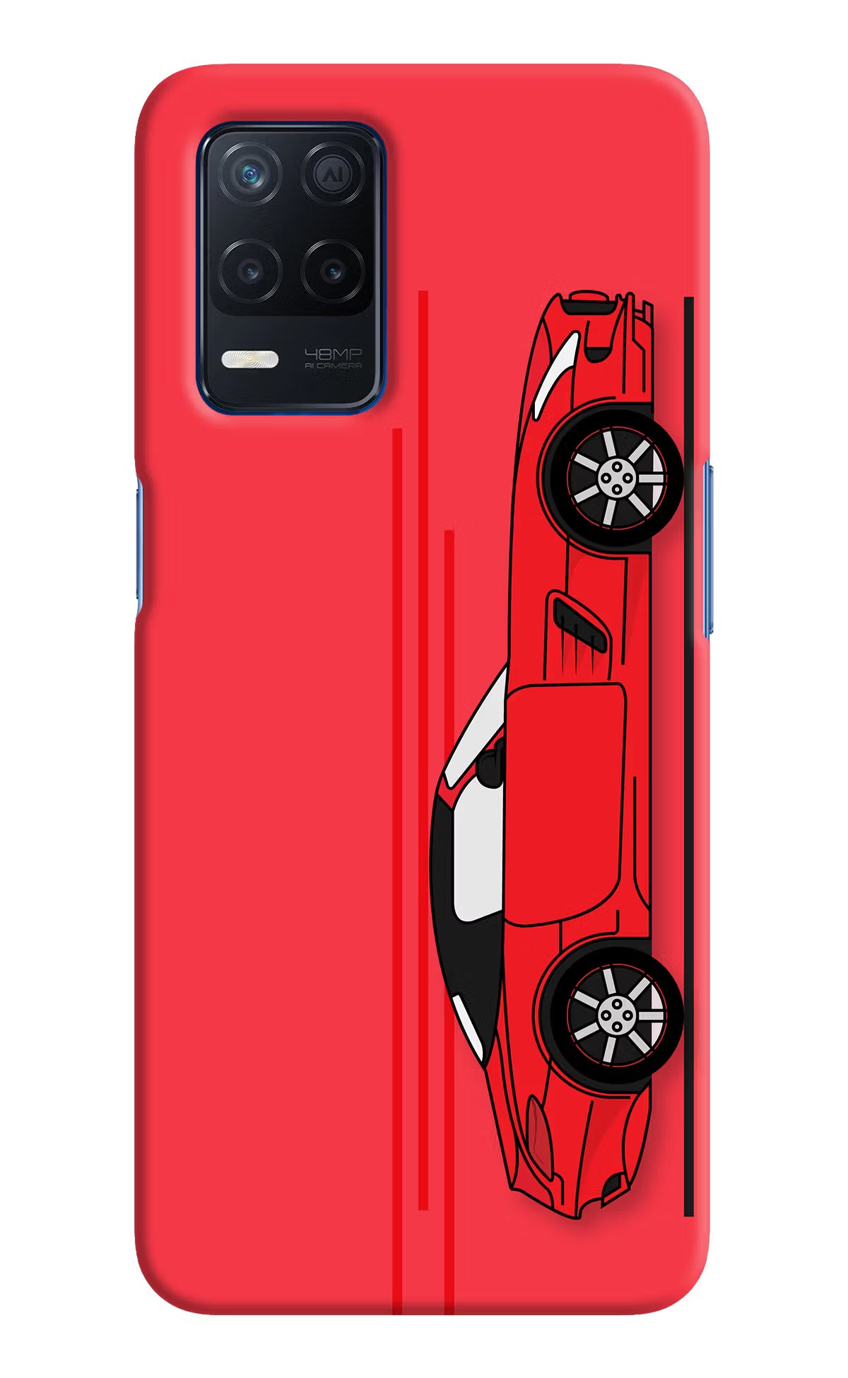 Red Velocity Realme Narzo 30 5G Hard Case Back Cover by Casekaro
