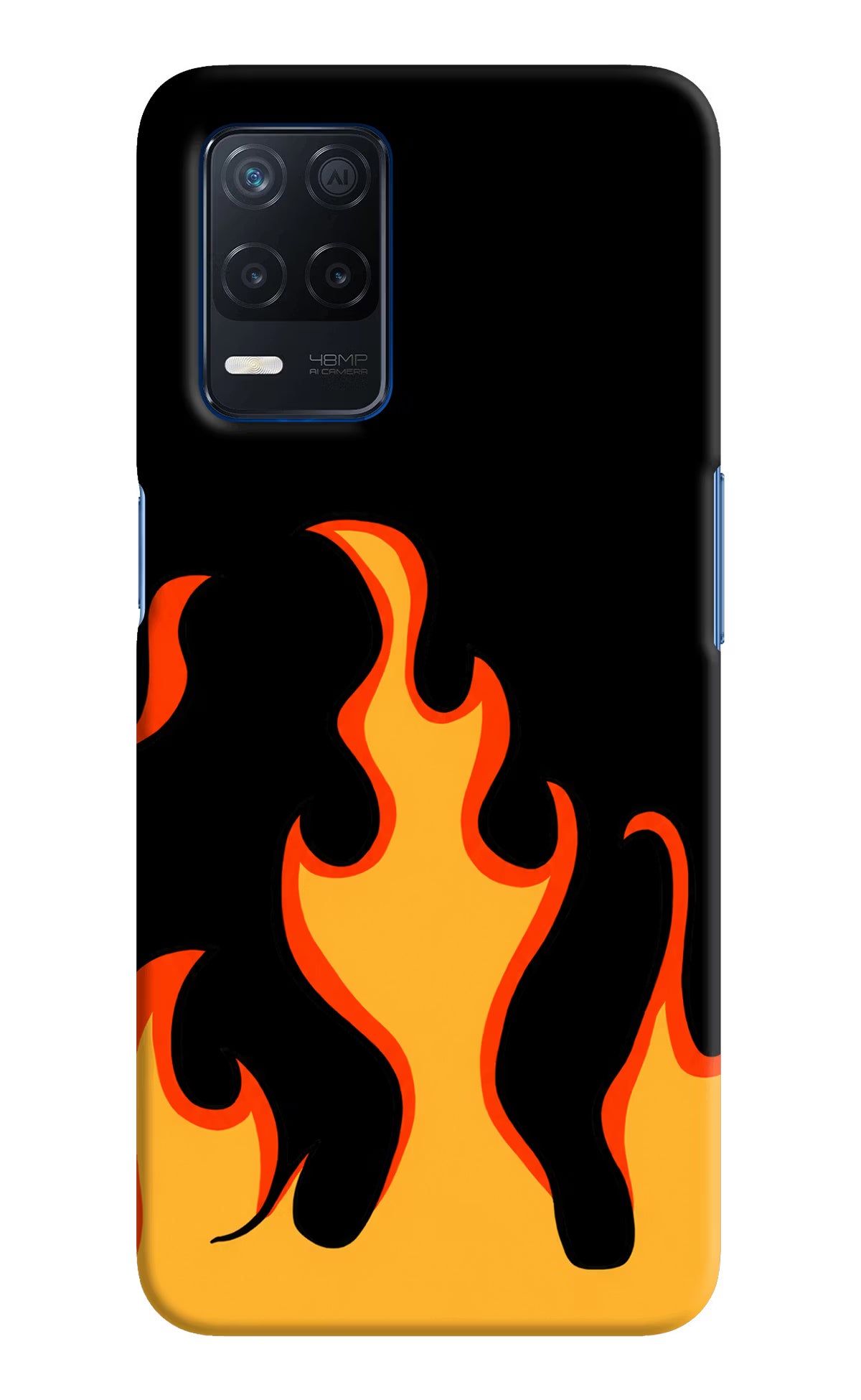 Fired Up – Black Realme Narzo 30 5G Hard Case Back Cover by Casekaro