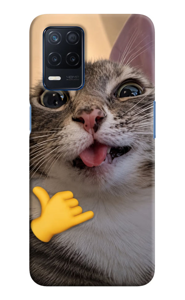 Silly Cat Call Realme Narzo 30 5G Hard Case Back Cover by Casekaro