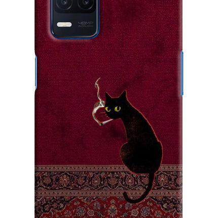 Midnight Cat Realme Narzo 30 5G Hard Case Back Cover by Casekaro