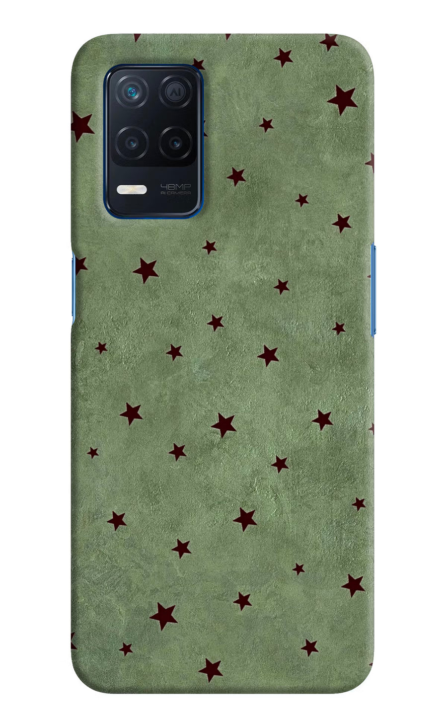 Green Stars Realme Narzo 30 5G Back Cover, Hard case