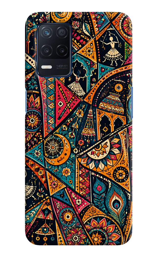 Folk Print Realme Narzo 30 5G Hard Case Back Cover by Casekaro