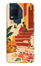 Diwali Rangoli Realme Narzo 30 5G Hard Case Back Cover by Casekaro