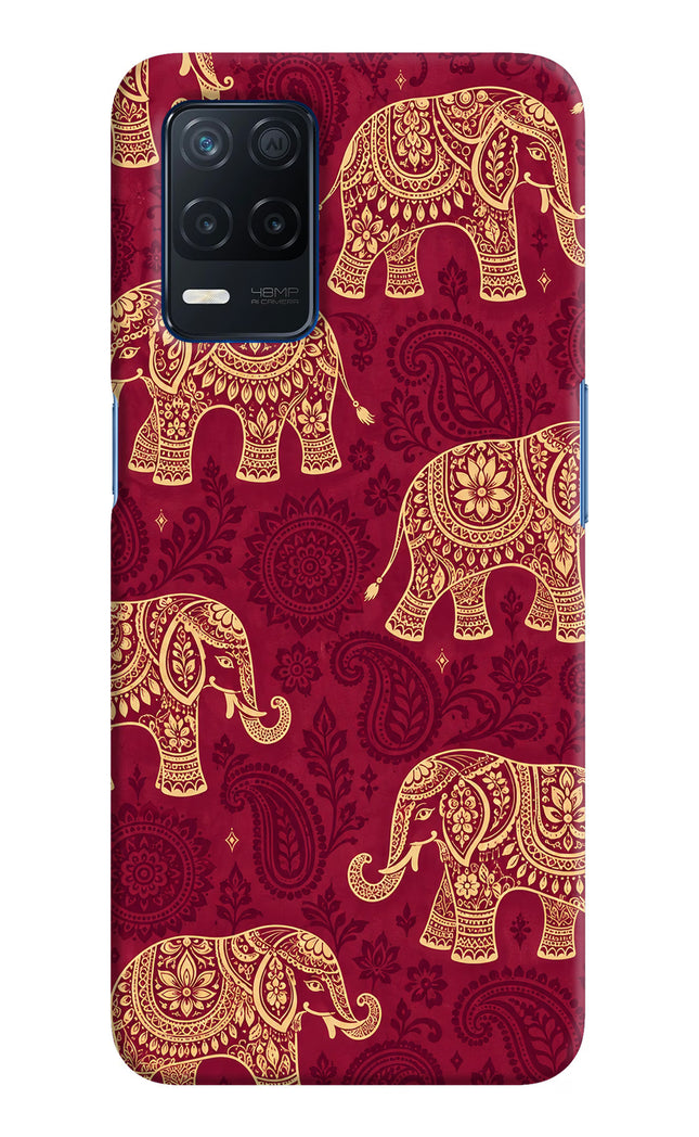 Maroon Elephant Realme Narzo 30 5G Hard Case Back Cover by Casekaro