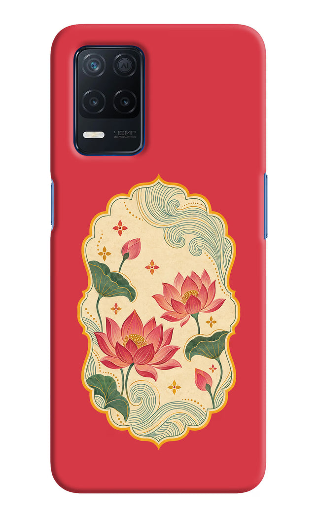 Pink Lotus Realme Narzo 30 5G Hard Case Back Cover by Casekaro