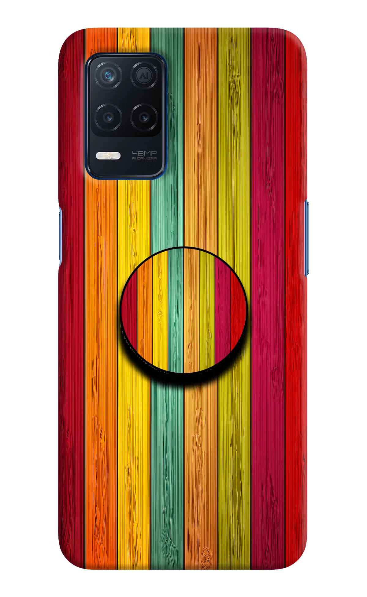 Multicolor Wooden Realme Narzo 30 5G Pop Case by Casekaro