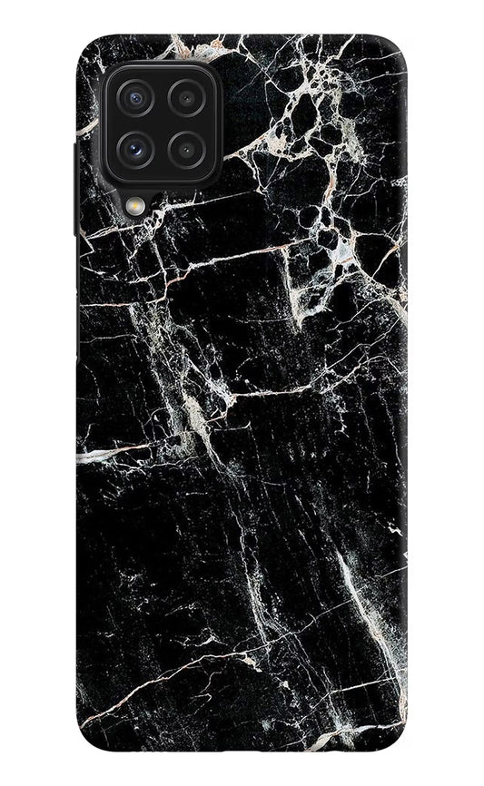 Black Marble Texture Samsung M32 Hard Case Back Cover by Casekaro