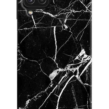 Black Marble Pattern Samsung M32 Hard Case Back Cover by Casekaro
