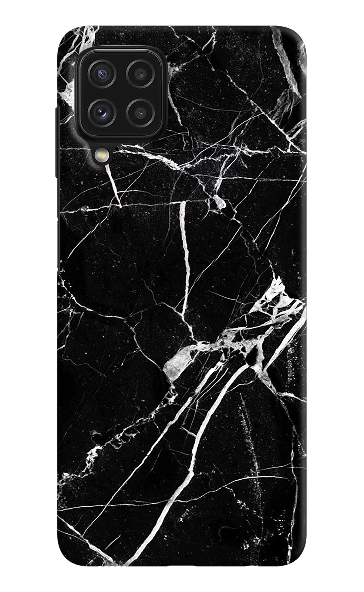 Black Marble Pattern Samsung M32 Hard Case Back Cover by Casekaro