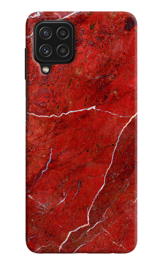 Red Marble Design Samsung M32 Hard Case Back Cover by Casekaro