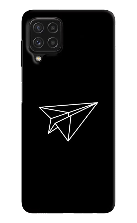 Paper Plane White Samsung M32 Hard Case Back Cover by Casekaro
