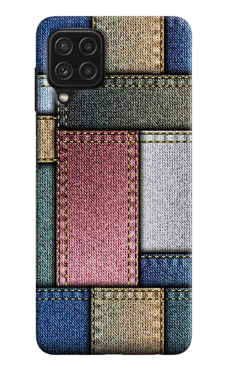 Multicolor Jeans Samsung M32 Back Cover, Hard case