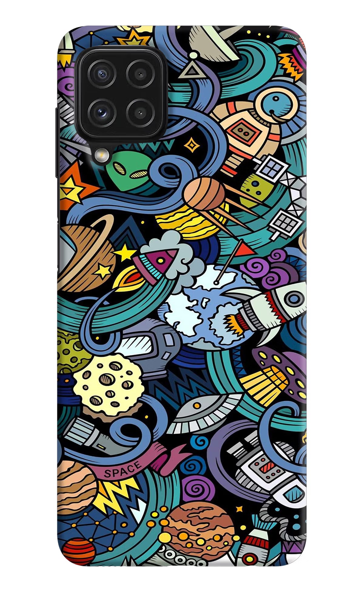 Space Abstract Samsung M32 Hard Case Back Cover by Casekaro