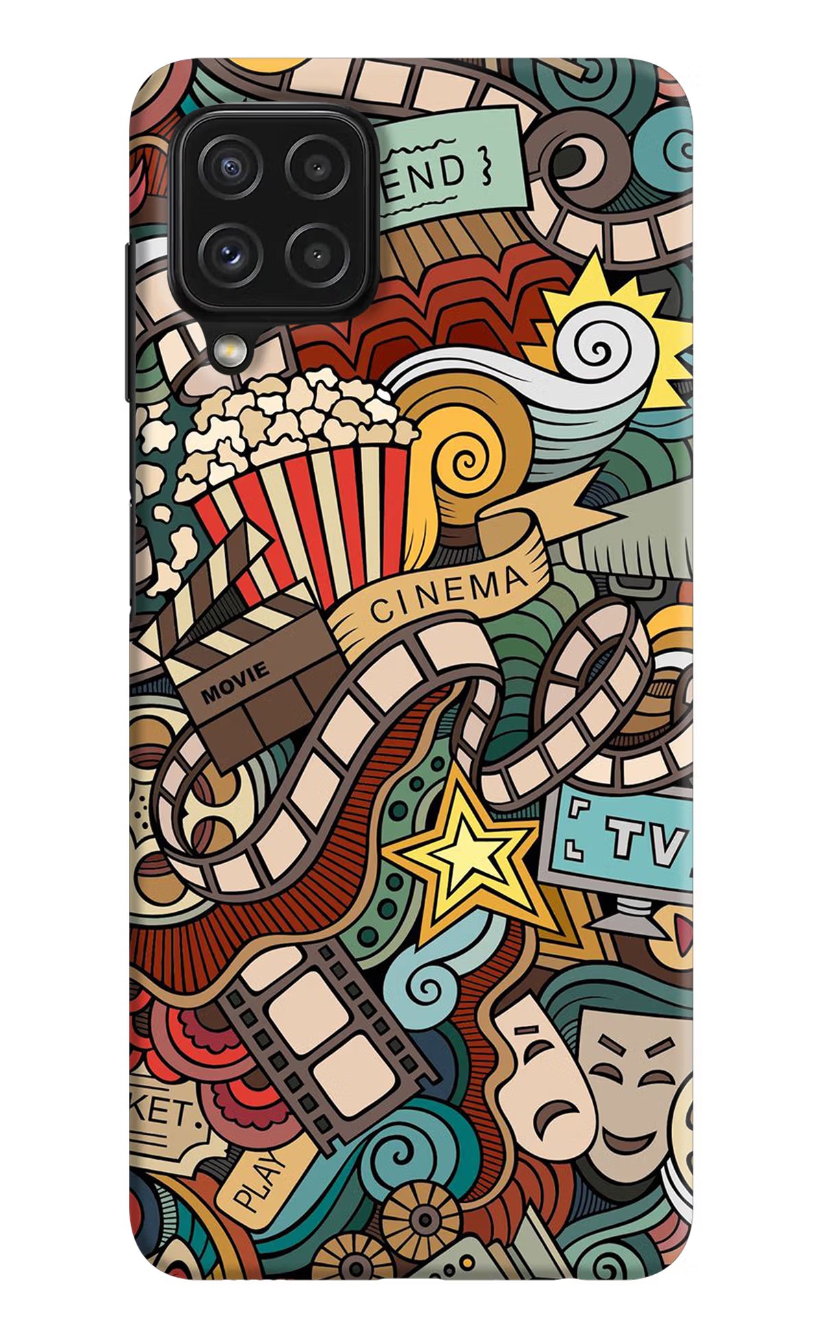 Cinema Abstract Samsung M32 Hard Case Back Cover by Casekaro