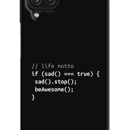 Life Motto Code Samsung M32 Hard Case Back Cover by Casekaro