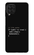 Life Motto Code Samsung M32 Hard Case Back Cover by Casekaro