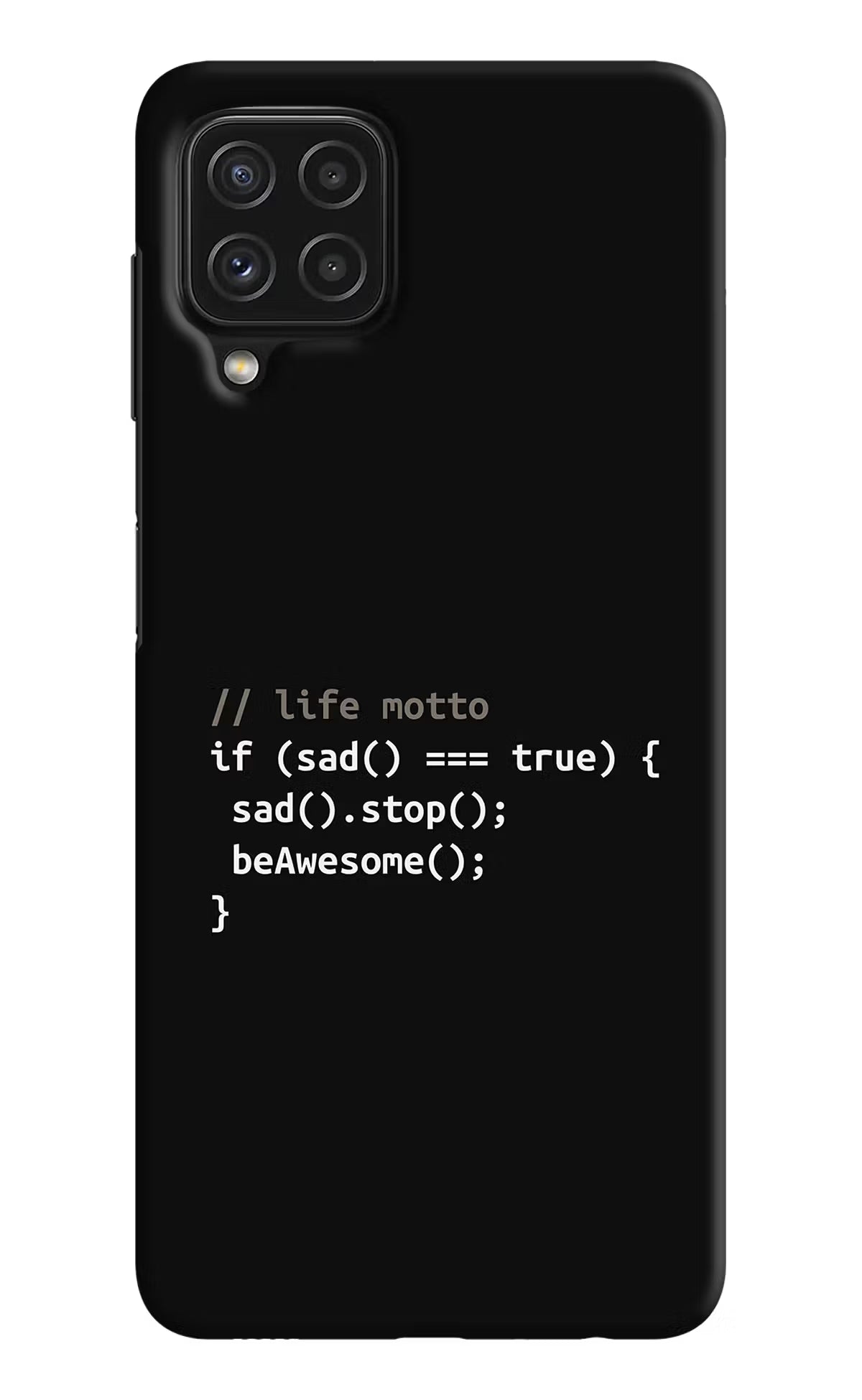 Life Motto Code Samsung M32 Hard Case Back Cover by Casekaro