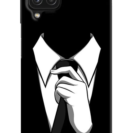 Black Tie Samsung M32 Hard Case Back Cover by Casekaro