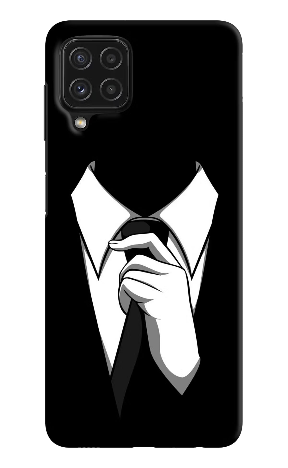 Black Tie Samsung M32 Hard Case Back Cover by Casekaro