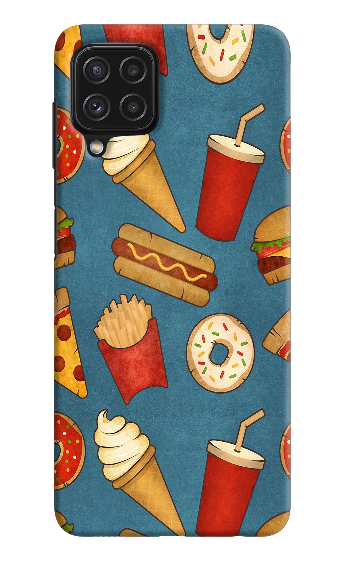 Foodie Samsung M32 Hard Case Back Cover by Casekaro