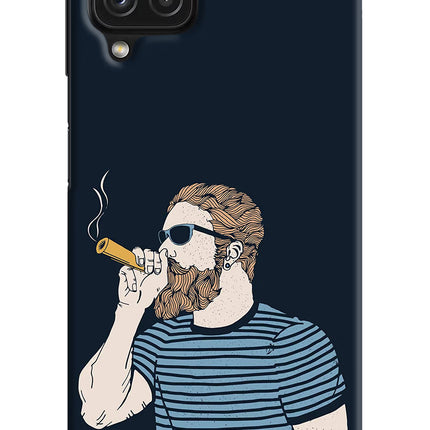 Smoking Samsung M32 Hard Case Back Cover by Casekaro
