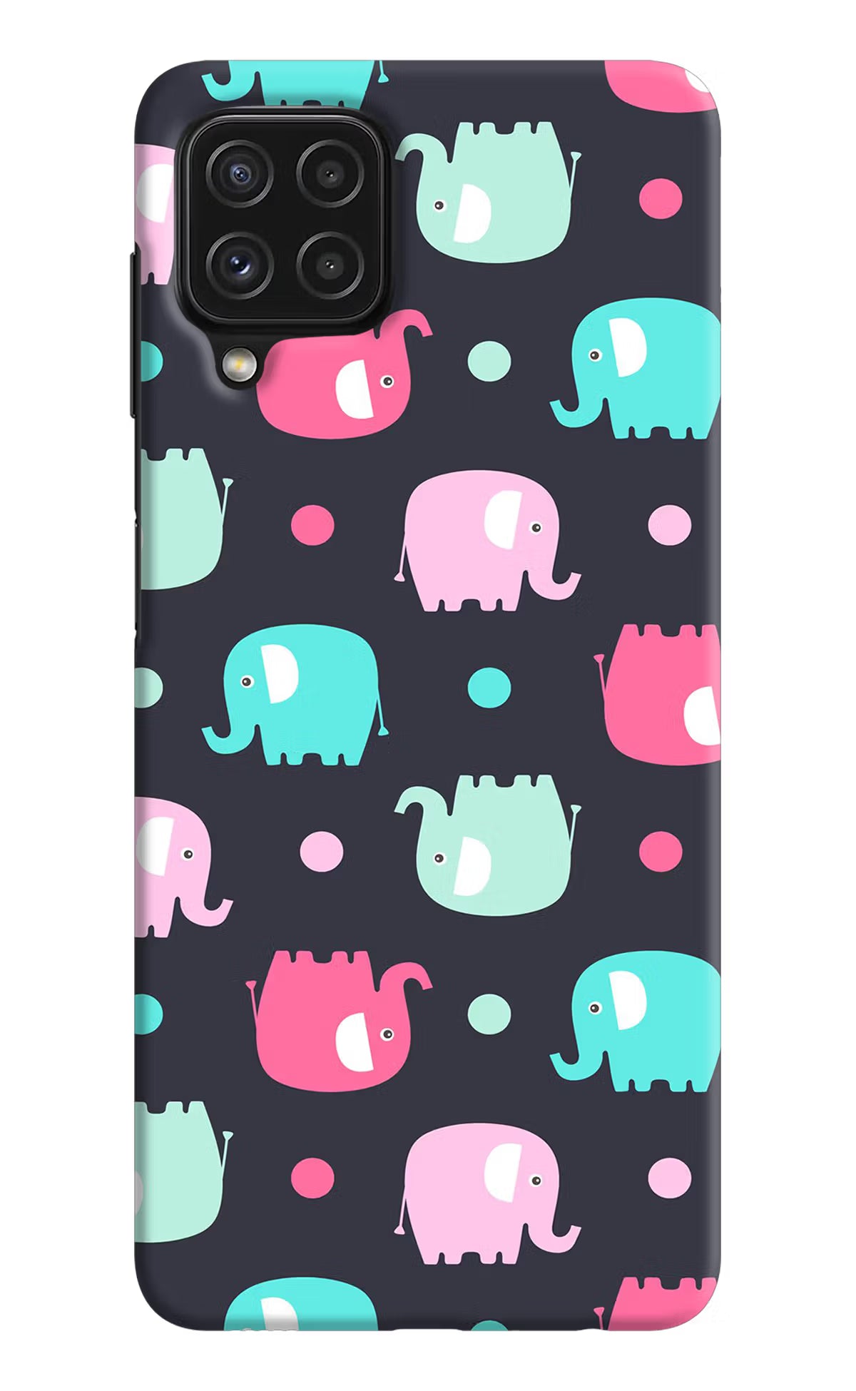 Elephants Samsung M32 Hard Case Back Cover by Casekaro
