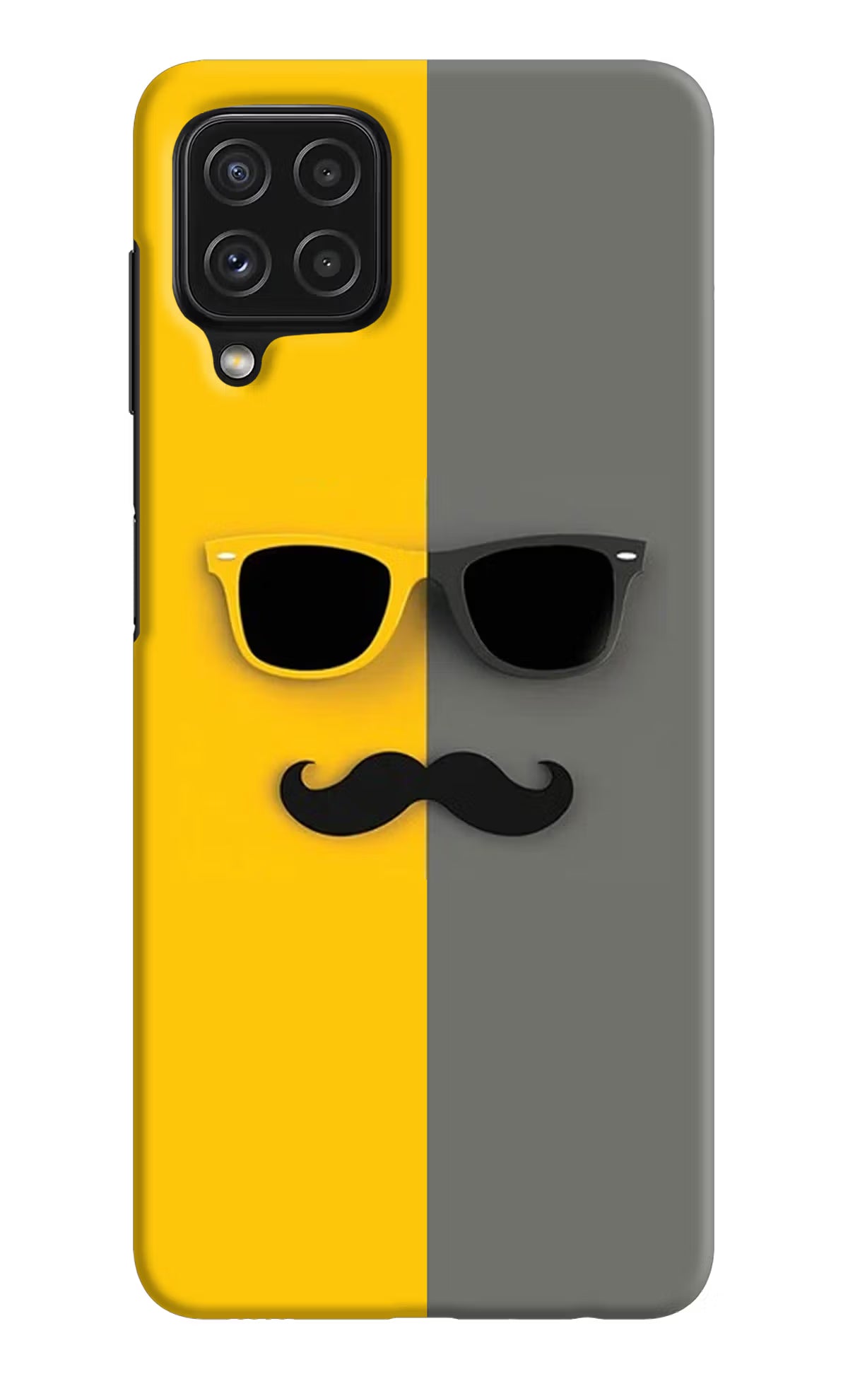 Sunglasses with Mustache Samsung M32 Hard Case Back Cover by Casekaro