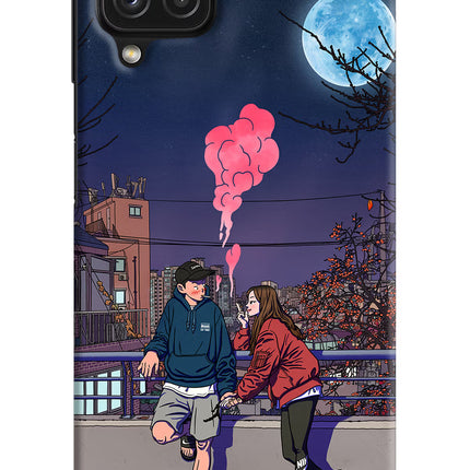 Chilling Couple Samsung M32 Hard Case Back Cover by Casekaro