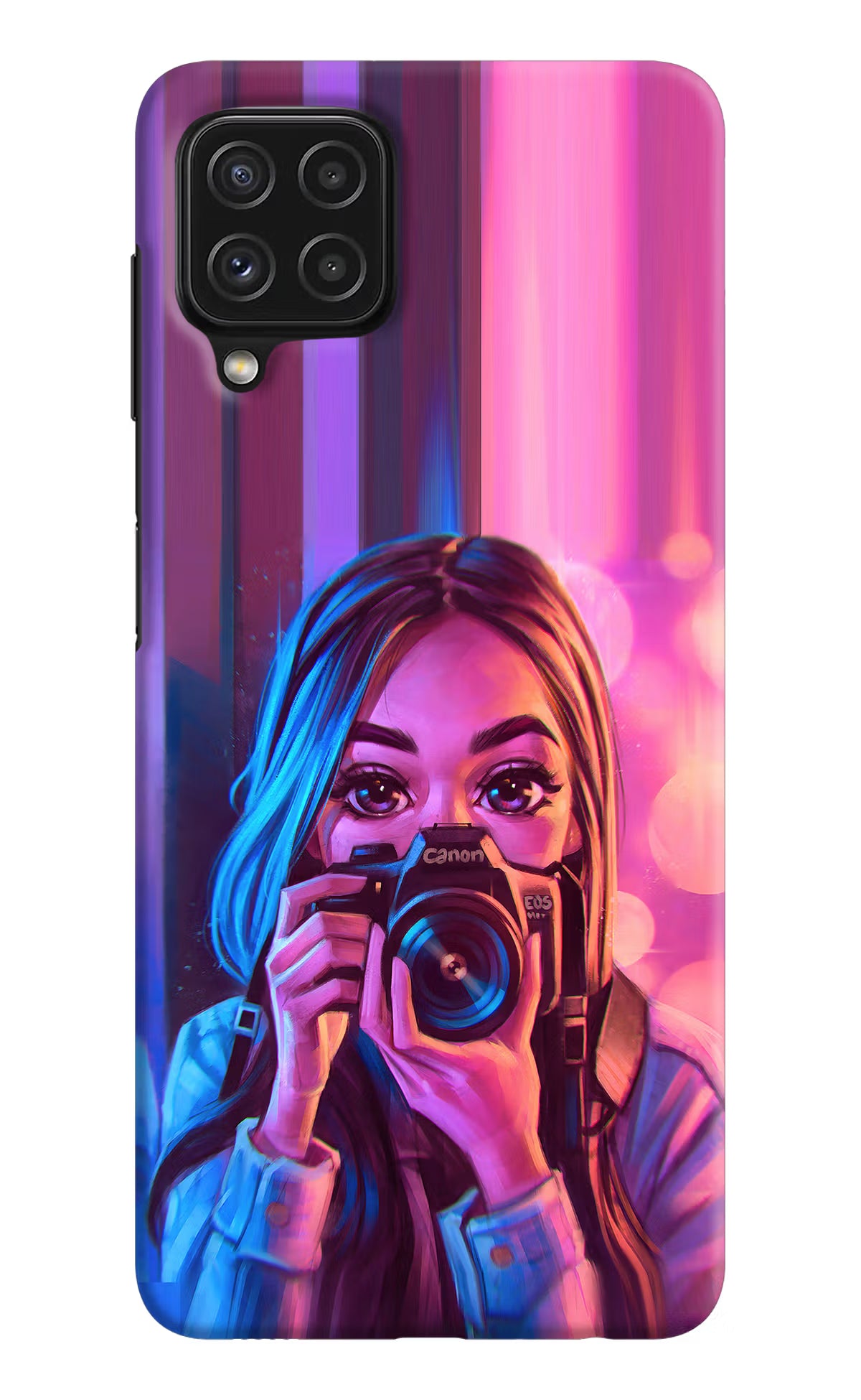 Girl Photographer Samsung M32 Hard Case Back Cover by Casekaro