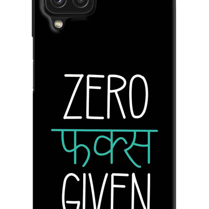 Zero Fucks Given Samsung M32 Hard Case Back Cover by Casekaro
