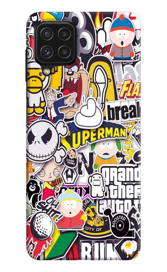 Sticker Bomb Samsung M32 Hard Case Back Cover by Casekaro