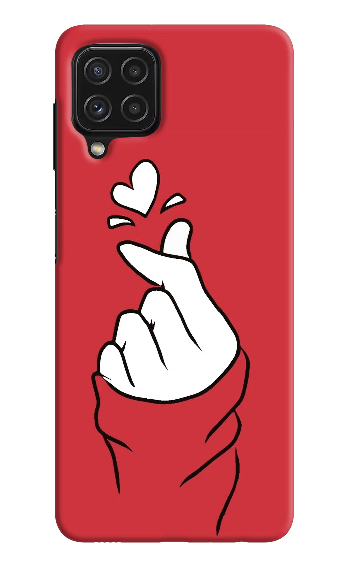 Korean Love Sign Samsung M32 Hard Case Back Cover by Casekaro