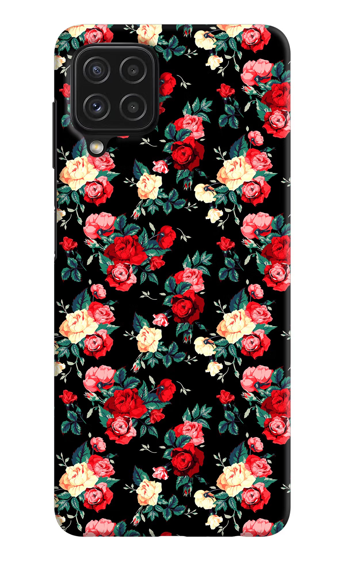 Rose Pattern Samsung M32 Hard Case Back Cover by Casekaro
