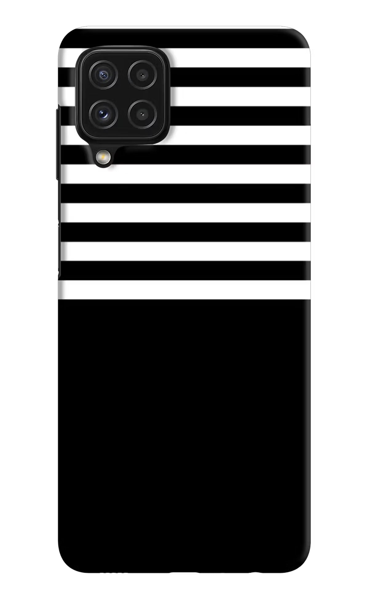 Black and White Print Samsung M32 Hard Case Back Cover by Casekaro