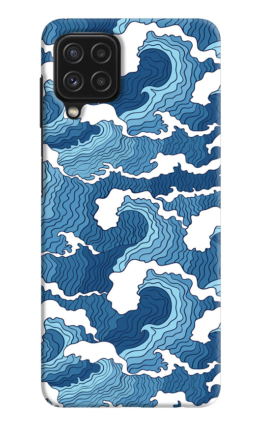 Blue Waves Samsung M32 Hard Case Back Cover by Casekaro